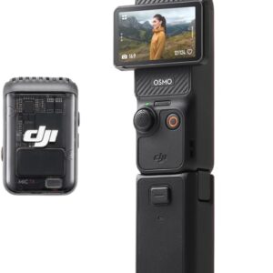 DJI Osmo Pocket 3 Creator Combo, Vlogging Camera with 1” CMOS & 4K/120fps Video, 3-Axis Stabilization, Face/Object Tracking, Fast Focusing, Mic Included for Clear Sound, Small Camera for Photography