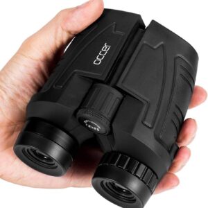 Occer 12×25 Compact Binoculars for Adults and Kids – Large Eyepiece Waterproof Binoculars for Bird Watching – High Powered Easy Focus Binoculars with Low Light Vision for Outdoor Hunting Travel